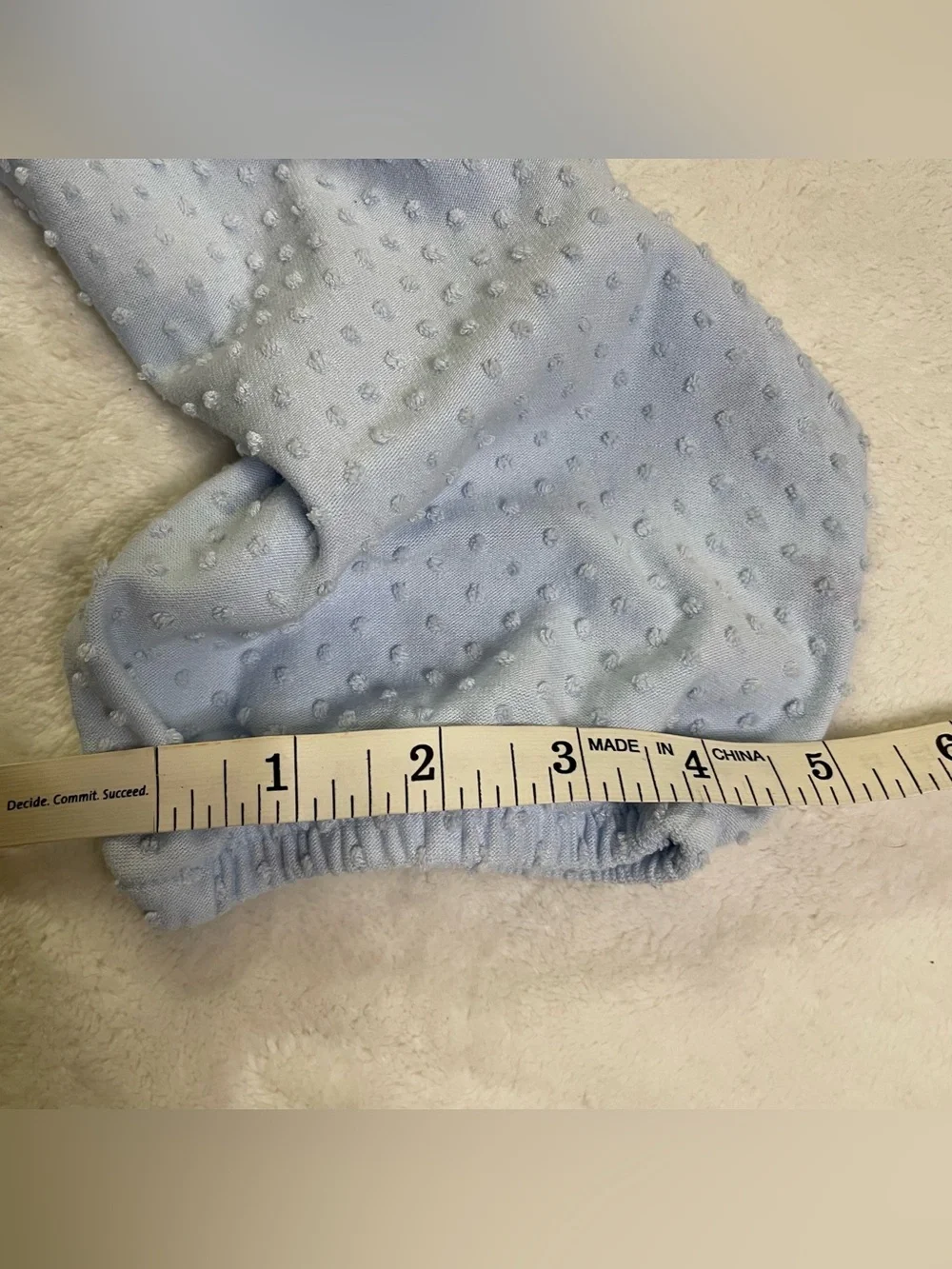 J. Crew Baby Blue Bubble Textured 3/4 Sleeve Blouse size L